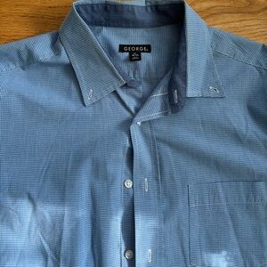 Navy blue, large size buttoned down collard shirt from George.  Very sharp look